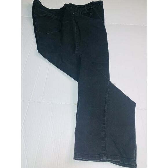 22W Gloria Vanderbilt Amanda Average Jeans Womens Black Denim 42 x 29 Stretch - Picture 7 of 12